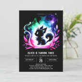 Majestic Fantasy Cat Verjaardag Kaart (Staand voorkant)