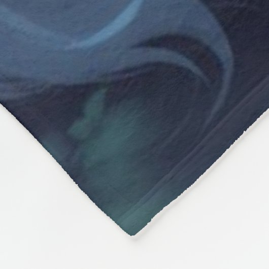 **Majestic Fantasy Cat with Mystical Aura – High F Fleece Deken (Hoek)