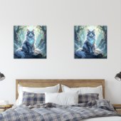 **Majestic Fantasy Cat with Mystical Aura – High F Muurkunst Sets (Slaapkamer)