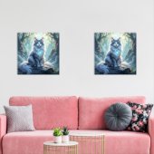**Majestic Fantasy Cat with Mystical Aura – High F Muurkunst Sets (Woonkamer)