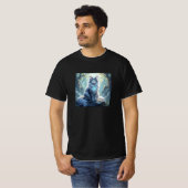 **Majestic Fantasy Cat with Mystical Aura – High F T-shirt (Voorkant volledig)