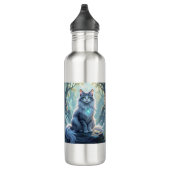 **Majestic Fantasy Cat with Mystical Aura – High F Waterfles (Rechts)