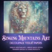 Majestic Fantasy Lion King Decoupage Tissuepapier