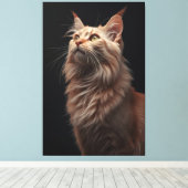 Majestic Feline Portrait Canvas Afdruk (Insitu (Houten vloer))