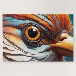 Majestic Fiery Bird Portrait - Intense Close-Up Legpuzzel