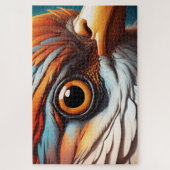 Majestic Fiery Bird Portrait - Intense Close-Up Legpuzzel (Verticaal)