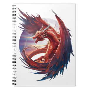 Majestic Fire Dragon beroemd gemaakt door Epic Fan Notitieboek