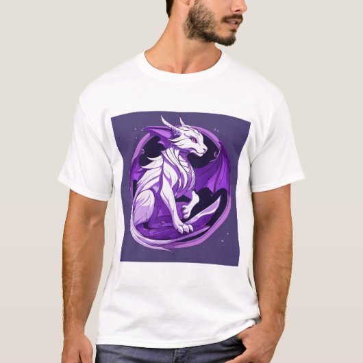 Majestic Fire Guardian Dragon T-shirt (Voorkant)