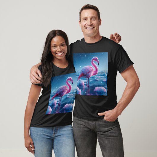 Majestic Flamingo in Arctic Wonderland T-shirt (Unisex)