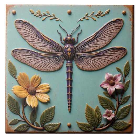 Majestic Flight of Anisoptera Tegeltje (Voorkant)