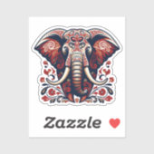 Majestic Floral Elephant - Boho Tribal Sticker (Vel)