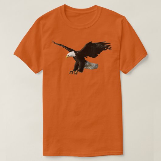 Majestic Flying American Bald Eagle Photo Portret T-shirt (Design voorkant)