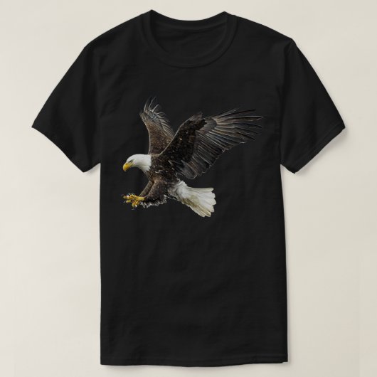 Majestic Flying American Bald Eagle T-shirt (Design voorkant)