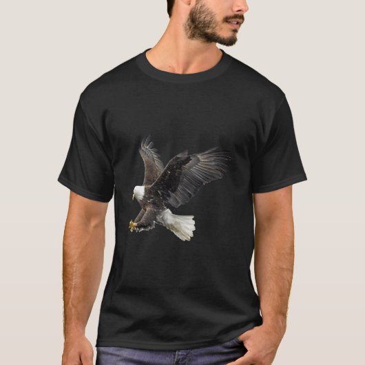Majestic Flying American Bald Eagle T-shirt (Voorkant)
