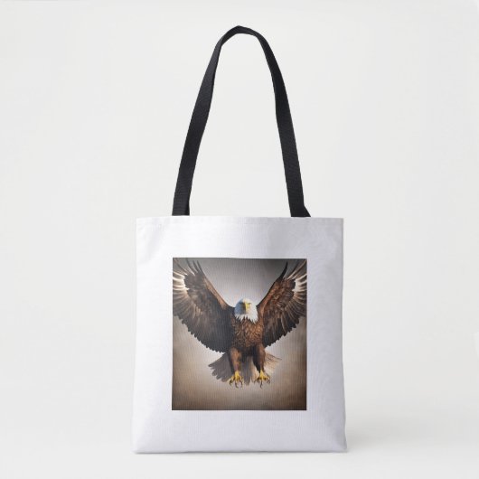 Majestic Flying Eagle Design Canvas tas. Tote Bag (Voorkant)