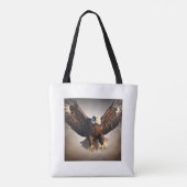 Majestic Flying Eagle Design Canvas tas. Tote Bag (Achterkant)