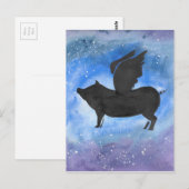 Majestic Flying Pig Briefkaart (Voorkant / Achterkant)
