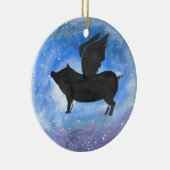 Majestic Flying Pig Keramisch Ornament (Rechts)