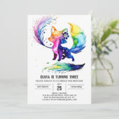 Majestic Forest Fox Digitale Meisje Verjaardag Kaart (Staand voorkant)