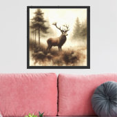 Majestic Forest Stag Canvas Afdruk (Insitu (Woonkamer))