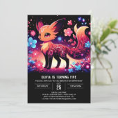 Majestic Fox digitale verjaardag Kaart (Staand voorkant)