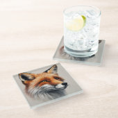Majestic Fox Glazen Onderzetter (Schuin)
