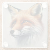 Majestic Fox Glazen Onderzetter (Achterkant)