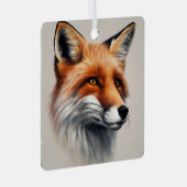Majestic Fox Metalen Ornament (Voorkant Rechts)