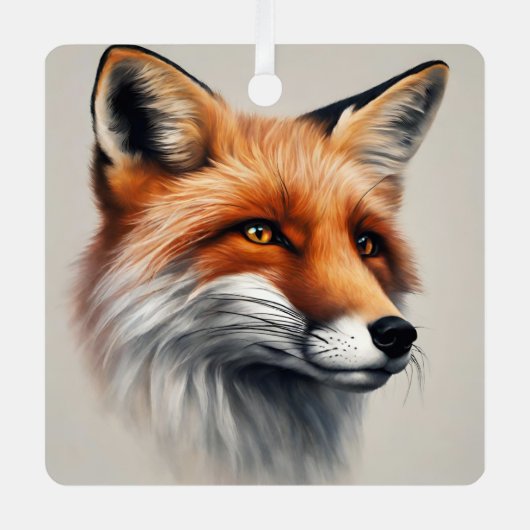 Majestic Fox Metalen Ornament (Voorkant)