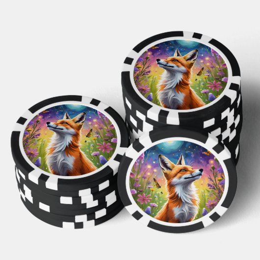 Majestic Fox Poker Chips (Opstapeling)