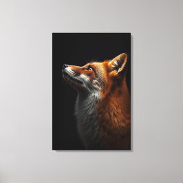 Majestic Fox Portrait, Strength & Royal Confidence Canvas Afdruk