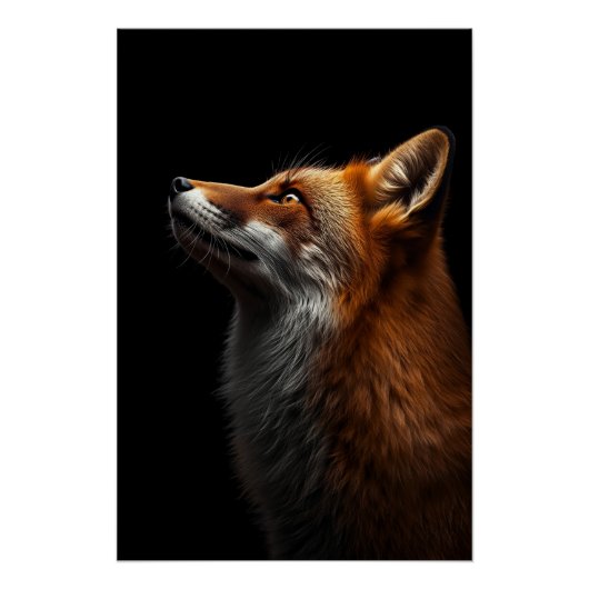 Majestic Fox Portrait, Strength & Royal Confidence Perfect Poster (Voorkant)