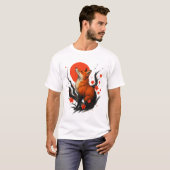 Majestic Fox Under the Rising Sun T-shirt (Voorkant volledig)