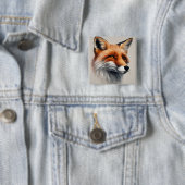 Majestic Fox Vierkante Button 5,1 Cm (In situ)