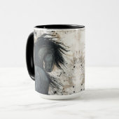 Majestic Friesian Horse beroemd gemaakt door Bihrl Mok (Voorkant links)