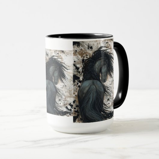 Majestic Friesian Horse by Bihrle Mok (Voorkant rechts)