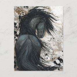 Majestic Friesian Horse van het Briefkaart van Bih
