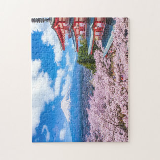 "Majestic Fuji from Chureito Pagoda  Legpuzzel