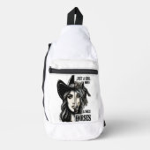 Majestic Fusion: Moeder die van paarden houdt Sling Bag (Voorkant)