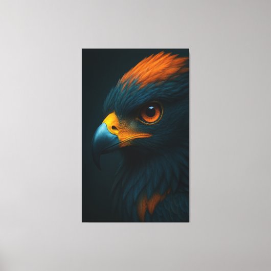 Majestic Gaze – Ultrarealistisch adelaarsportret Canvas Afdruk (Voorkant)
