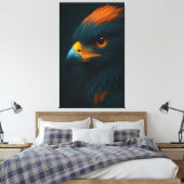 Majestic Gaze – Ultrarealistisch adelaarsportret Canvas Afdruk (Insitu (Slaapkamer))