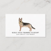 Majestic geïllustreerde Duitse herder hond trainer Visitekaartje (Voorkant)