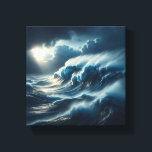 Majestic Giant Turquoise Wave Crashing  Canvas Afdruk<br><div class="desc">A breathtaking digital masterpiece capturing the raw, majestic power of a massive turquoise ocean wave as it peaks and crashes. The intense detail in the sea spray and the deep blue water textures create a sense of awe and natural grandeur. Ideal for high-end coastal wall art, modern interior focal points,...</div>