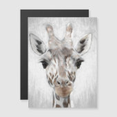 Majestic Giraffe Portreyed Magnetic Card (Voorkant / Achterkant)