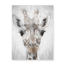 Majestic Giraffe Portreyed Magnetic Card