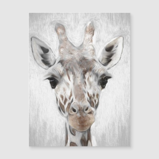 Majestic Giraffe Portreyed Magnetic Card (Voorkant)