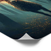 Majestic Glowing Deer Wall Art – Mystical Poster (Hoek)