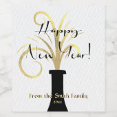 Majestic Gold, nieuwjaar Wijn Etiket (Enkel label)