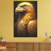 Majestic Golden Eagle Portrait  Canvas Afdruk (Insitu (Woonkamer))