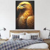 Majestic Golden Eagle Portrait  Canvas Afdruk (Insitu (Slaapkamer))